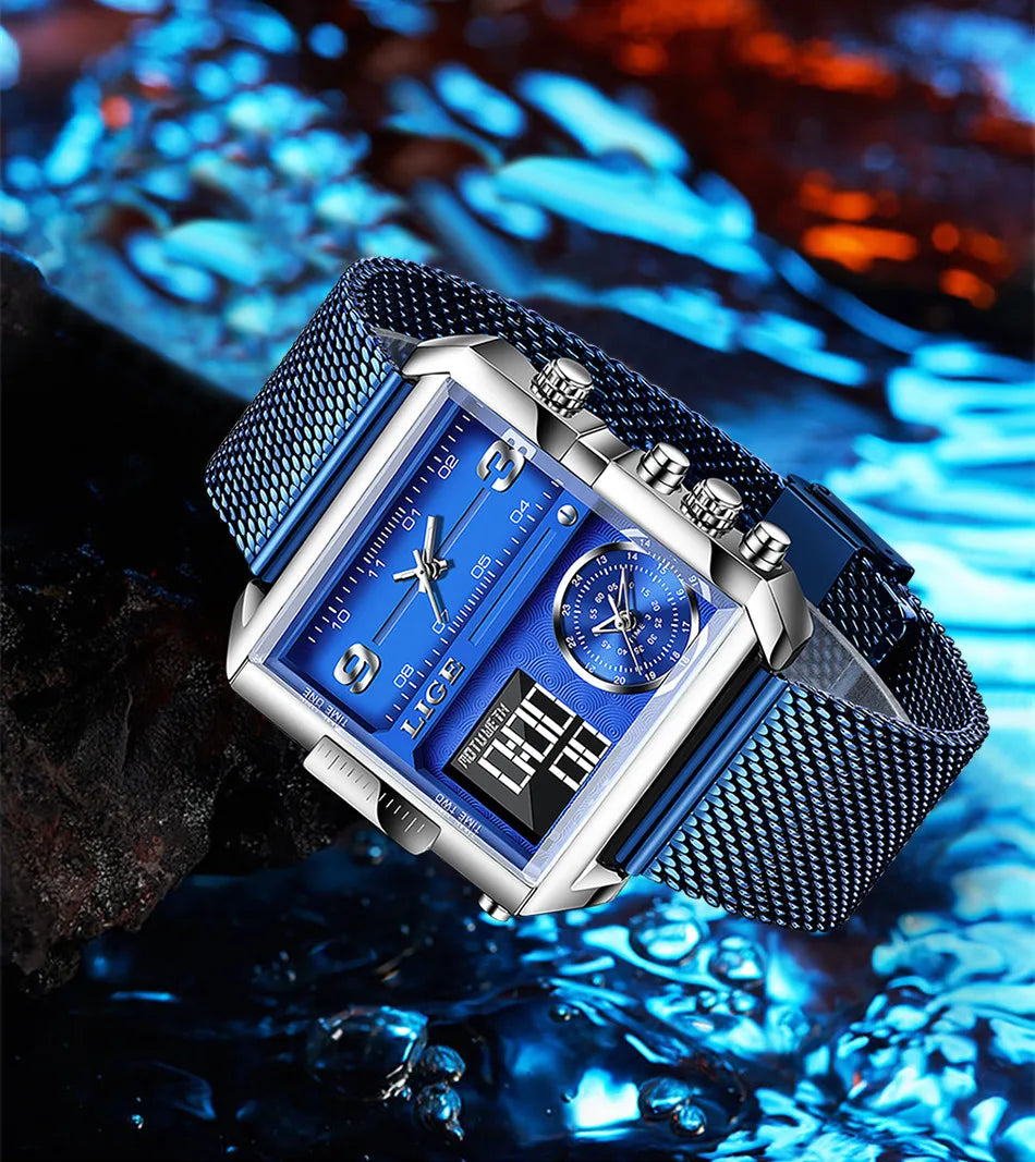 LIGE Men's Luxury Quartz Watch