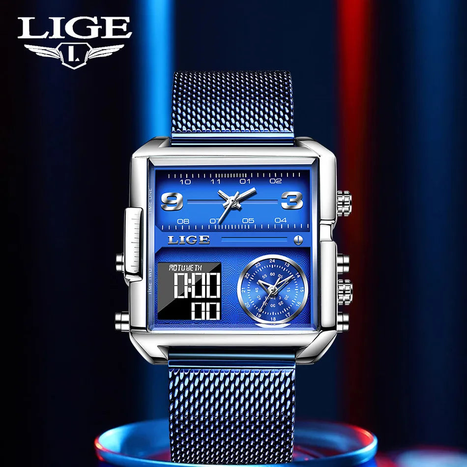 LIGE Men's Luxury Quartz Watch