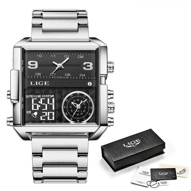 LIGE Men's Luxury Quartz Watch