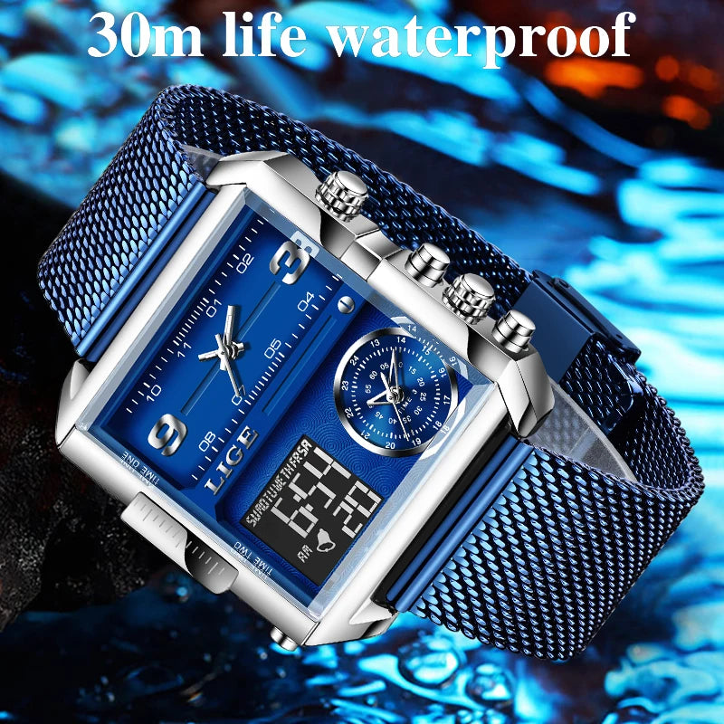 LIGE Men's Luxury Quartz Watch