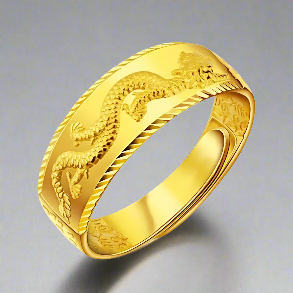 24k gold men's ring