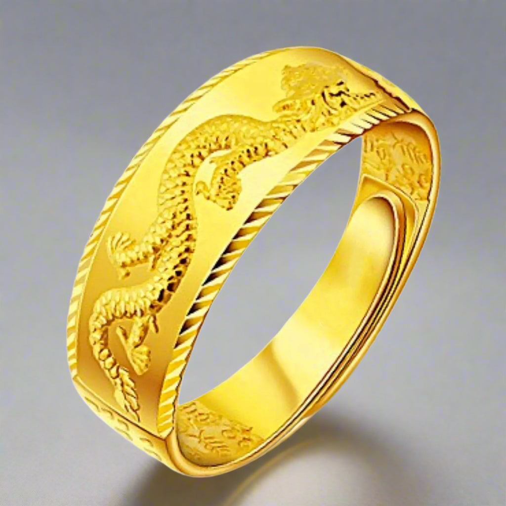 24k gold men's ring