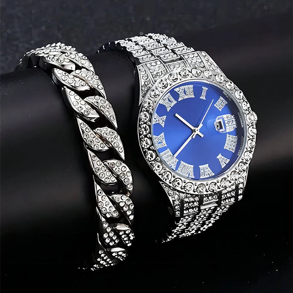 Fashion Rhinestone Wrist Watches Hip Hop Chains Gift Mother's Day Gift