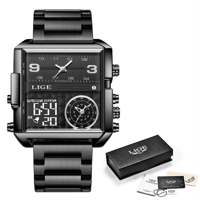 LIGE Men's Luxury Quartz Watch