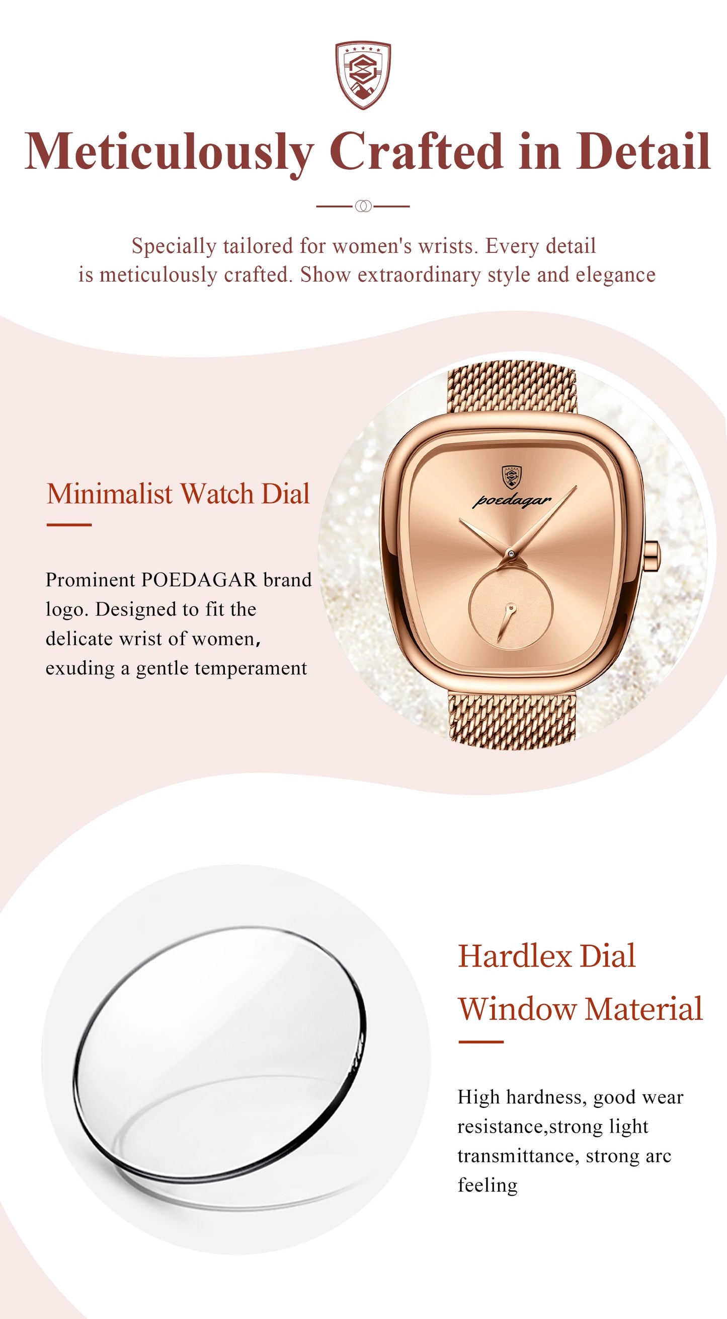 POEDAGAR Luxury Elegant Women's Watch