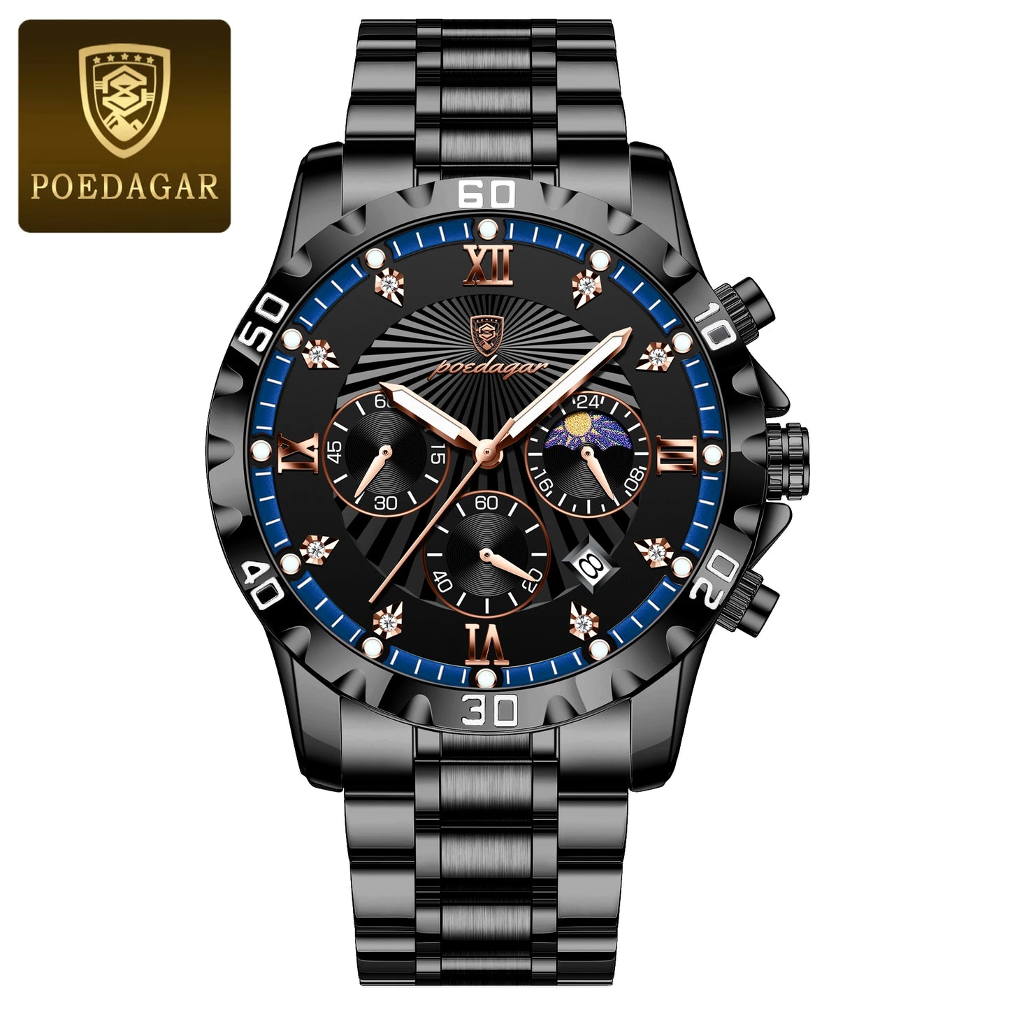 POEDAGAR Luxury Military Men's Watch