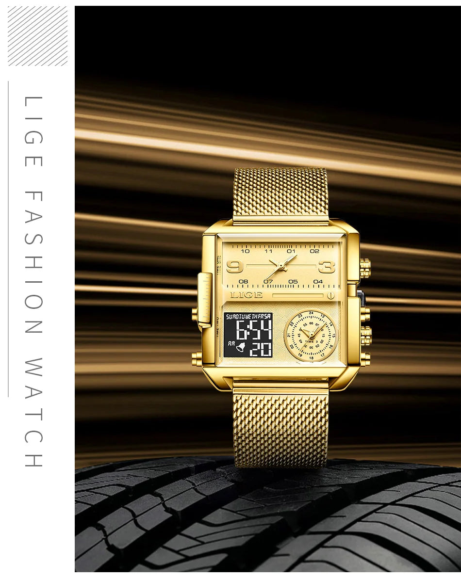 LIGE Men's Luxury Quartz Watch