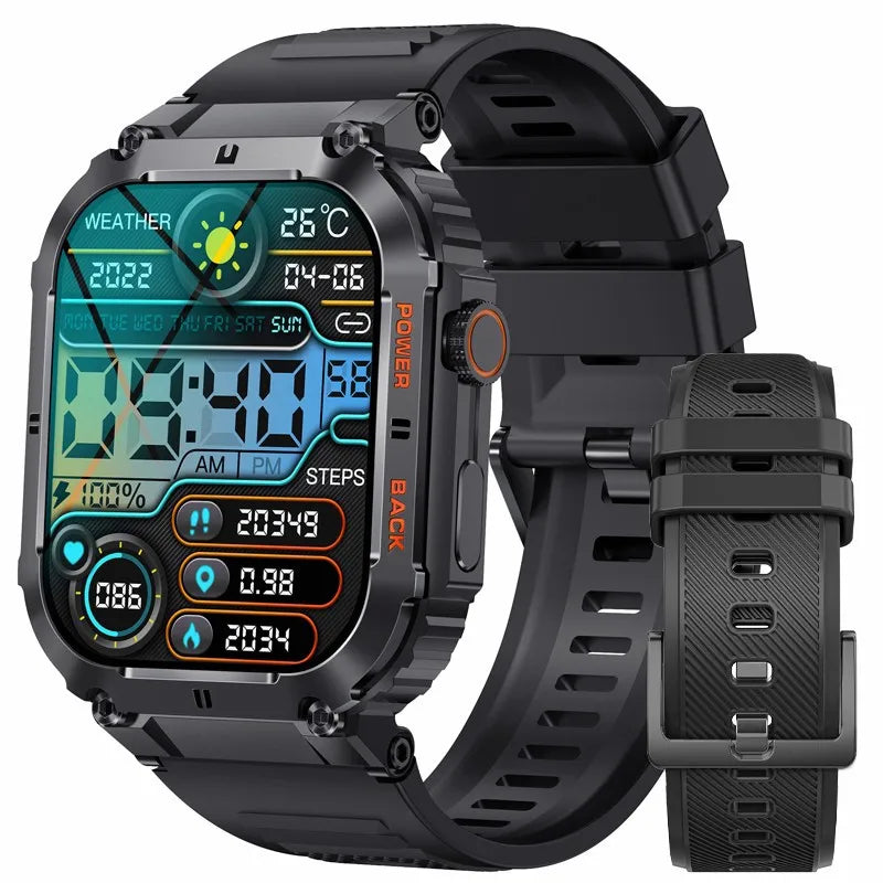 LIGE Men's Outdoor Sports Fitness Smart Watch