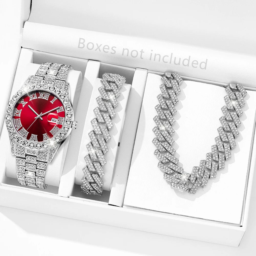 Fashion Rhinestone Wrist Watches Hip Hop Chains Gift Mother's Day Gift