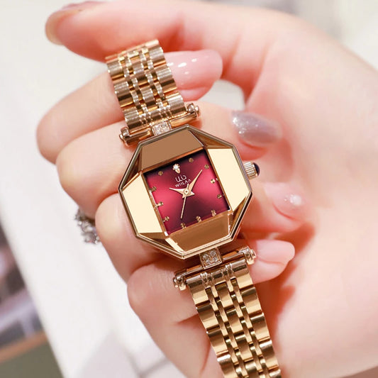 Diamond studded women's watch