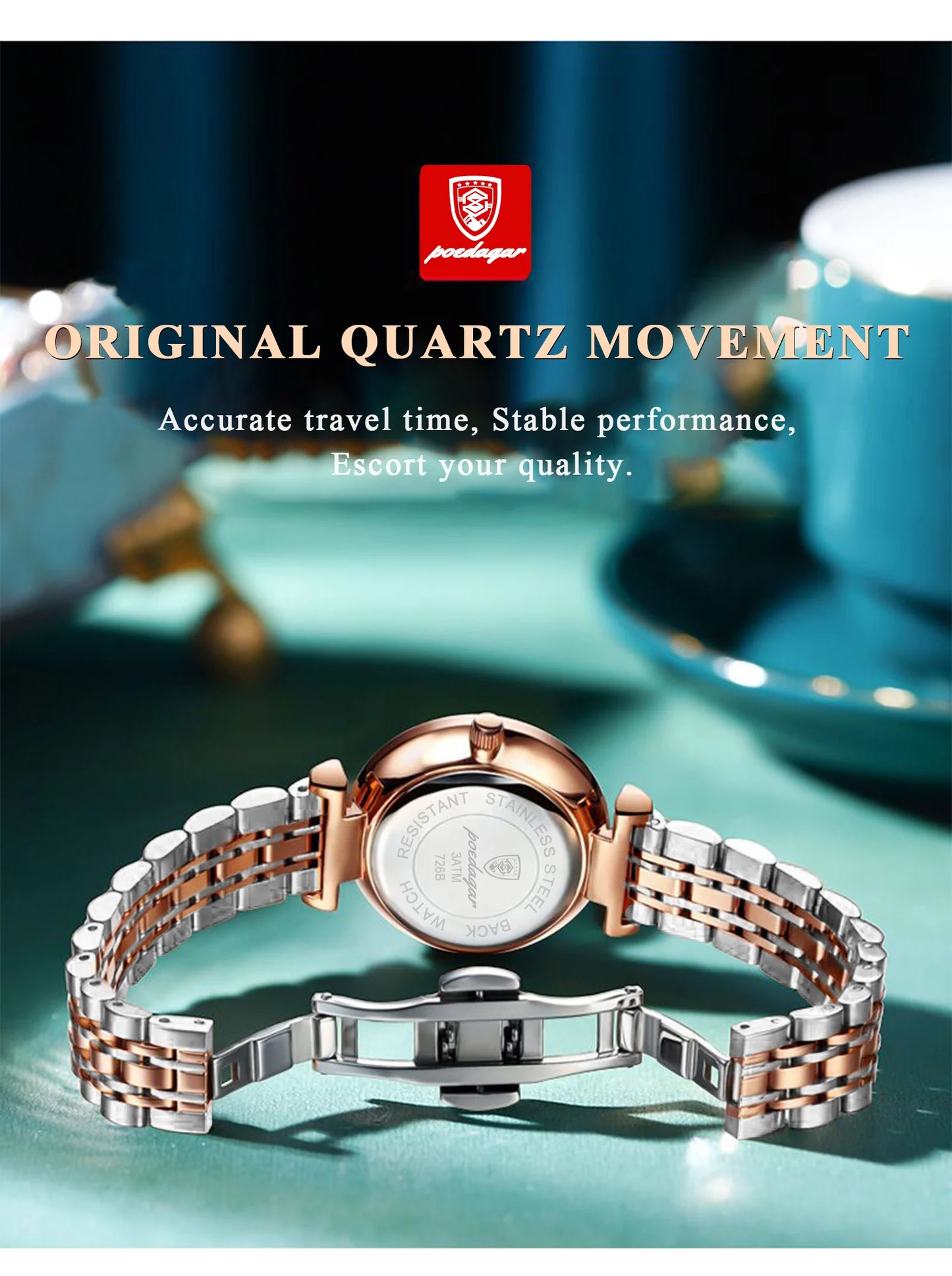 POEDAGAR Luxury Ladies High Quality Diamond Quartz Watch