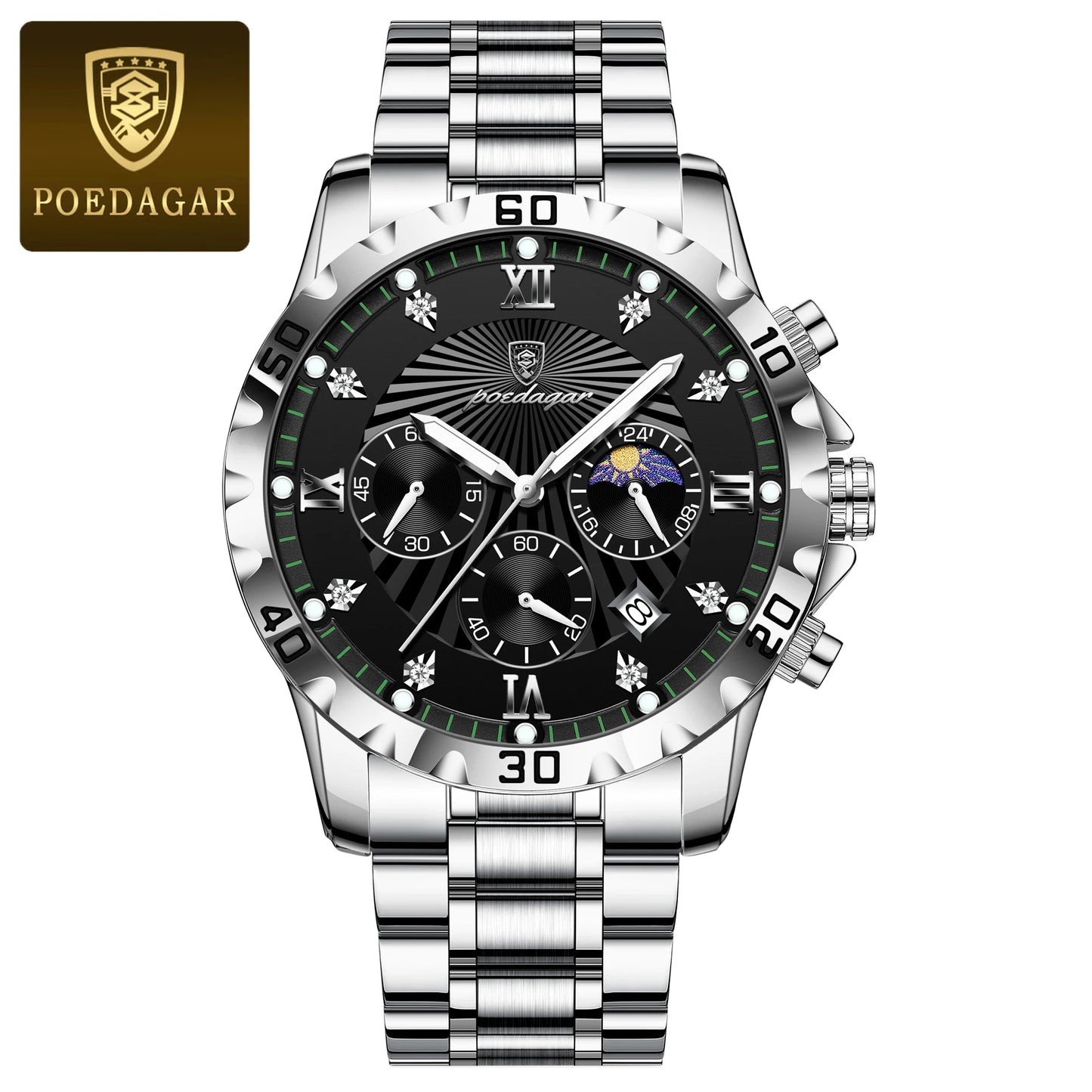 POEDAGAR Luxury Military Men's Watch