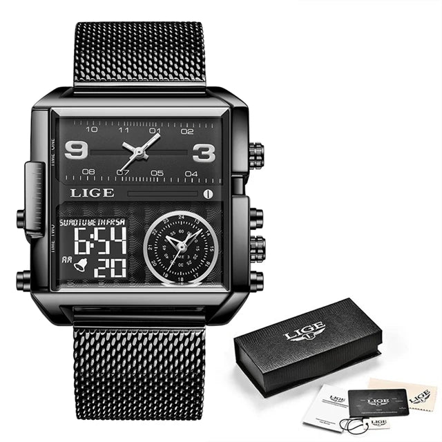 LIGE Men's Luxury Quartz Watch